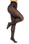 Mapale 1111 Diamond Mesh Color de pantimedias Negro