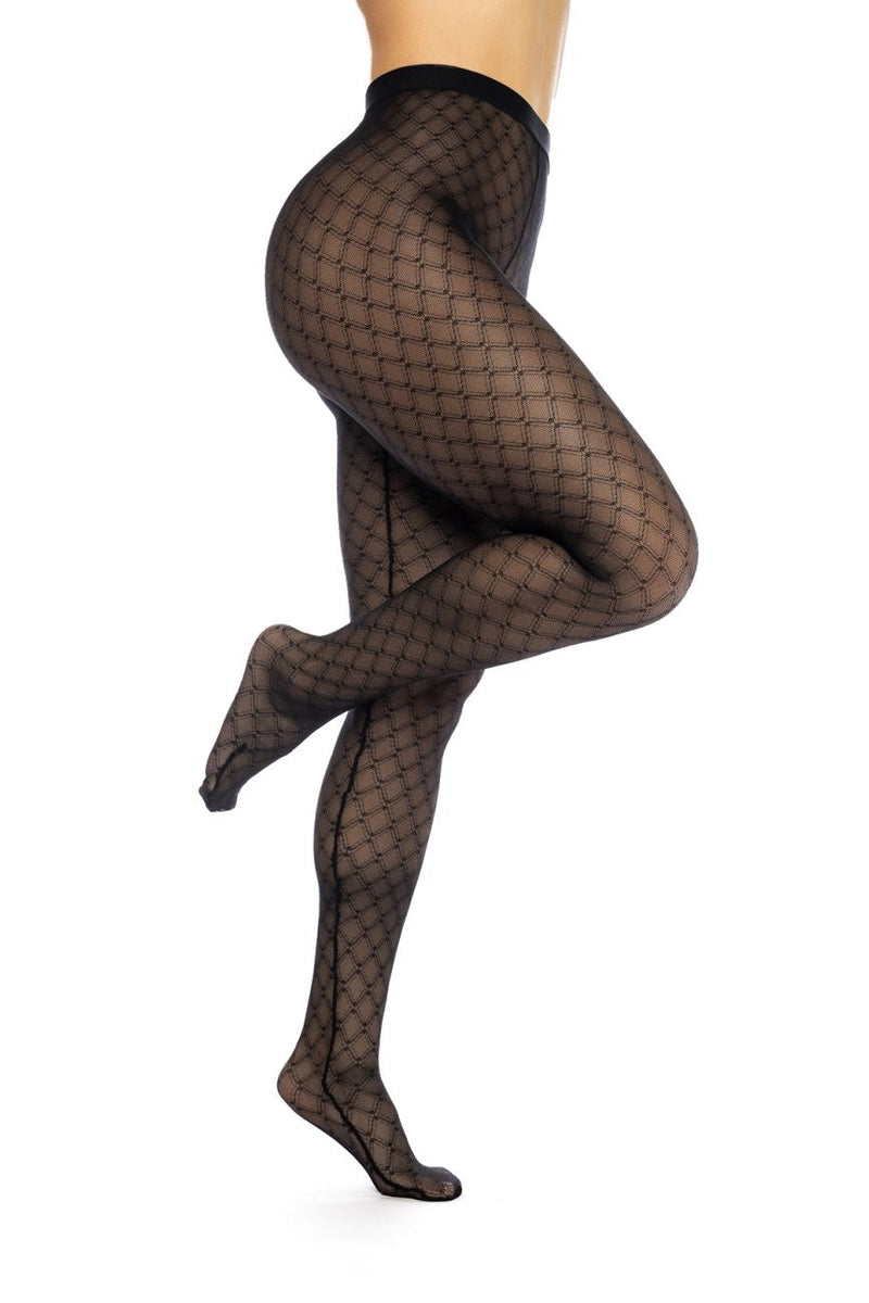 Mapale 1111 Diamond Mesh Pantyhose Color Black