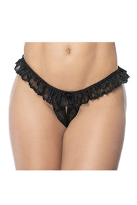 Mapale 119 Lace Peek-A-Boo Panty Color Black