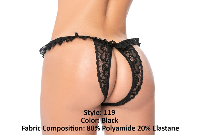 Mapale 119 Lace Peek-A-Boo Panty Color Black – D.U.A.