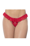 Mapale 119 Lace Peek-A-Boo Panty Color Red