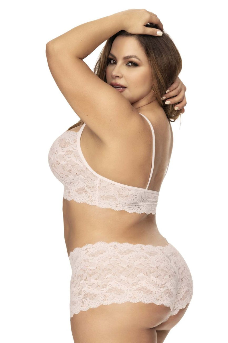 Mapale 206x Panty et haut en dentelle Color Ivory