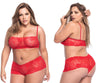 Mapale 206x Panty et haut en dentelle Couleur rouge