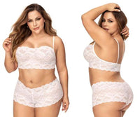 Mapale 206X Panty and Top Lace Set Color White