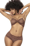 Mapale 207 Panty and Top Lace Set Color Cocoa