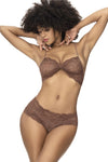 MAPALE 207 Panty y Top Lace Set Color Cocoa