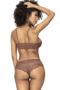 MAPALE 207 Panty y Top Lace Set Color Cocoa