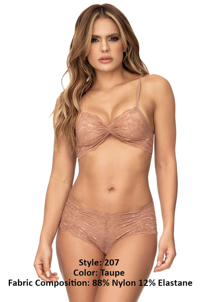 Mapale 207 Panty and Top Lace Set Color Taupe