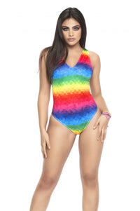 MAPALE 2692 Bodysuit रंग पिक्सेल इंद्रधनुष प्रिंट