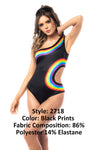 Mapale 2718 Bodysuit Color Prints negros