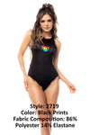 Mapale 2719 Bodysuit Color Black Prints