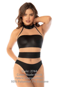 MAPALE 2744 KIKI BODYSUIT रंग नग्न-काला