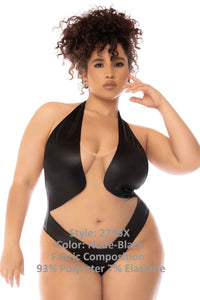 MAPALE 2745x Romy Bodysuit प्लस रंग नग्न-काला