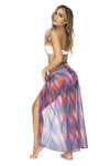 MAPALE 47011 Multiway Cover Up Color Sunset Print