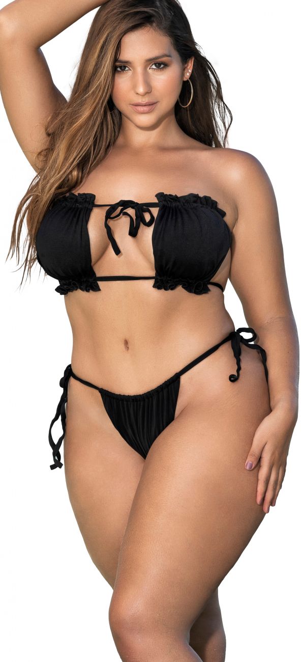 Mapale 6603x Couleur de maillot de bain en deux pièces noir