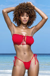 Mapale 6603 Couleur de maillot de bain en deux pièces rouge