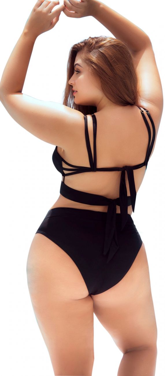 Mapale 6604X Couleur de maillot de bain en deux pièces noir