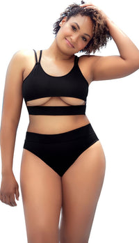 Mapale 6604X Two Piece Swimsuit Color Black