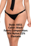 Mapale 6651 Couleur de fond de bikini noir