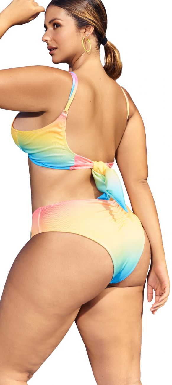 Mapale 6685X Ribbed Two Piece Swimsuit Color Printed