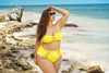 Mapale 67037X Couleur de maillot de bain en deux pièces réversible Impression de citrus jaune