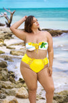 Mapale 67037X Reversible Two Piece Swimsuit Color Yellow-Citrus Print