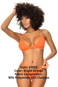 Mapale 67059 Ribbed Two Piece Swimsuit Color Bright Orange