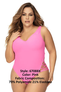 Mapale 67088x Couleur de maillot de bain en une pièce rose