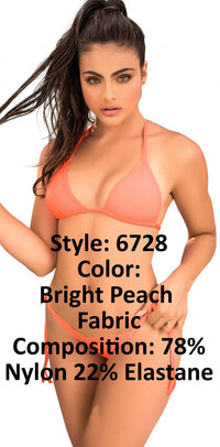 MAPALE 6728 Color de traje de baño de dos piezas Bright Peach