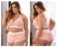 Mapale 7389X Two Piece Pajama Set. Top and Shorts Color Rose