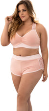 Mapale 7389x ensemble de pyjama en deux pièces. Couleur de haut et de short Rose