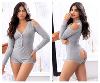 MAPALE 7392 Manga larga Romper color gris gris