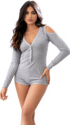 MAPALE 7392 Manga larga Romper color gris gris