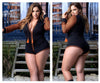 Mapale 7405x Manga larga Romper color negro-naranja