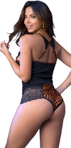 Mapale 7407 Two Piece Pajama Set. Top and Shorts Color Black-Orange