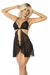 MAPALE 7432 Babydoll y dos piezas de color negro