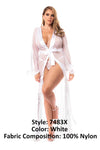 Mapale 7483X Long Robe Color White