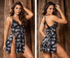 MAPALE 7522 Sleep Chemise Color feroz negro