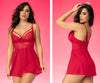 MAPALE 7539 Sleep Chemise Color rojo