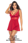 MAPALE 7539 Sleep Chemise Color rojo