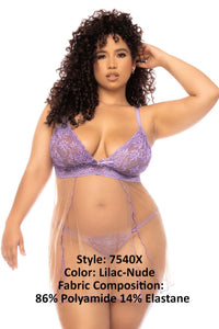 Mapale 7540x Verona Babydoll plus couleur lilas-nue