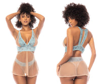 MAPALE 7541 Abilene 2 en 1 Babydoll Color Light Blue-Nude