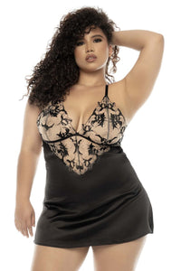 Mapale 7545x Laurel Babydoll plus couleur nue-noir