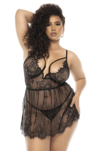 MAPALE 7550X Selma Babydoll más color negro