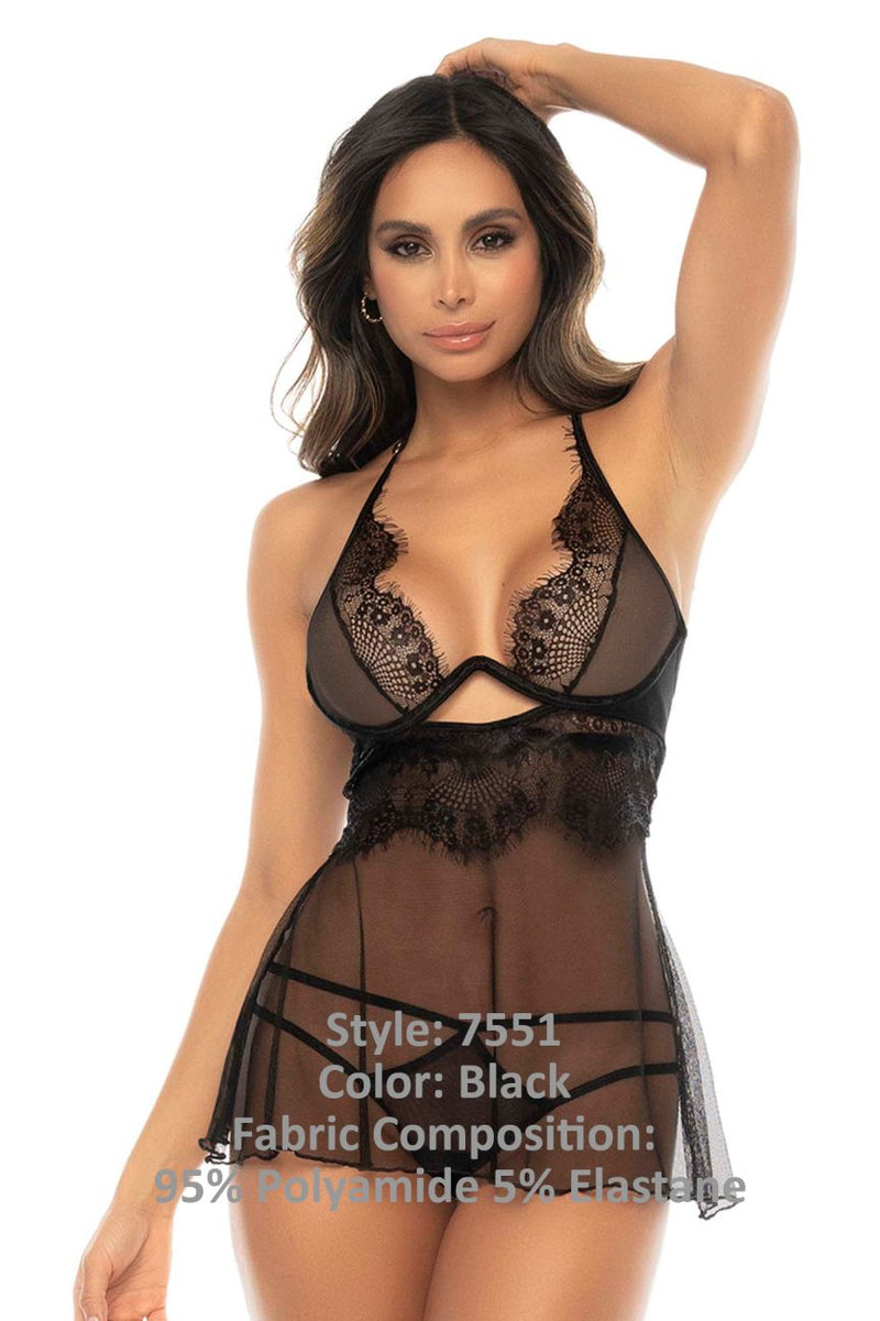 Mapale 7551 Shiloh Babydoll Color noir