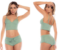 MAPALE 7574 Dos piezas de pijama set color menta