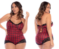 MAPALE 7590X Sleep Romper Color Red Plaid