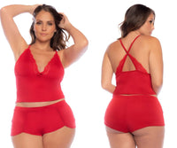 Mapale 7593x Pyjama en deux pièces Couleur rouge