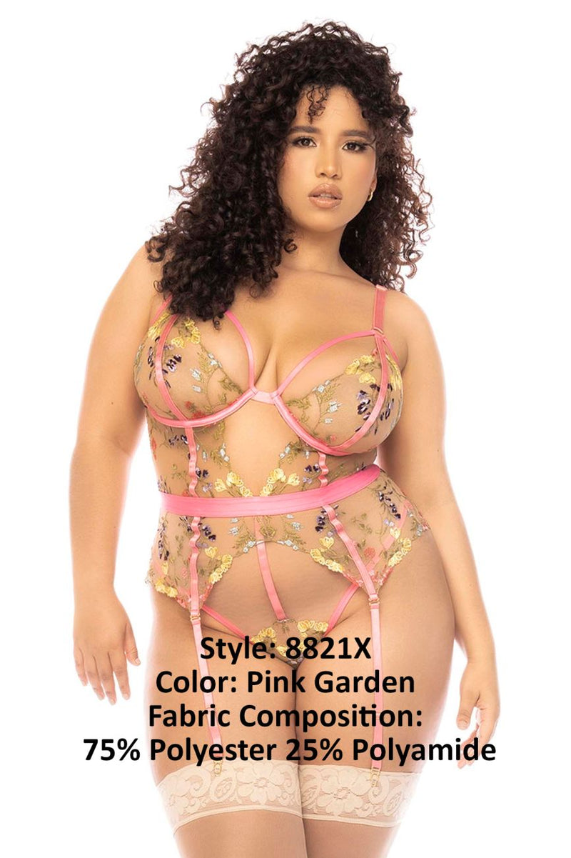 MAPALE 8821X SYDNEY BODYSUit más jardín de color rosa color