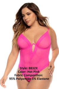 MAPALE 8832X BodySuit Debra plus couleur rose vif de couleur